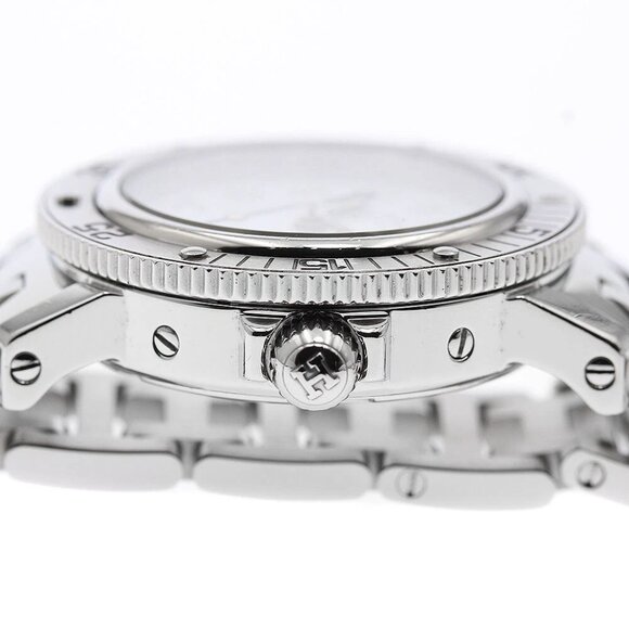HERMES Clipper diver CL5.210 Date white Dial Quartz Ladies Watch_880739 - Picture 5 of 6
